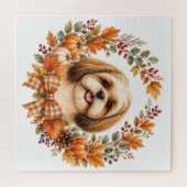 Shih Tzu-herfstkrans Legpuzzel (Horizontaal)