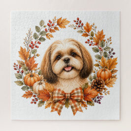 Shih Tzu-herfstkrans Legpuzzel