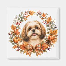 Shih Tzu-herfstkrans Magneet