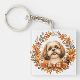 Shih Tzu-herfstkrans Sleutelhanger