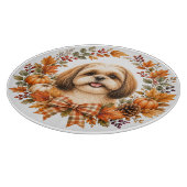 Shih Tzu Herfstkrans Snijplank (Hoek)