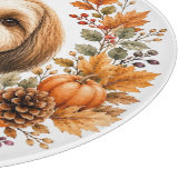 Shih Tzu Herfstkrans Snijplank (Hoek)