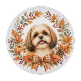 Shih Tzu Herfstkrans Snijplank