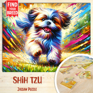 Shih Tzu Hond Acryl Kunstprint Shih Tzu Hond Liefh Legpuzzel