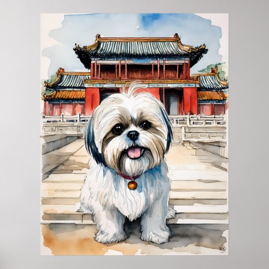 Shih Tzu - Hond Art Print (Voorkant)