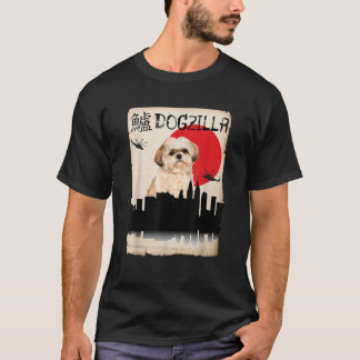 Shih Tzu Hond Dogzilla  voor Mannen Vrouwen Kinder T-shirt