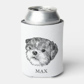 Shih Tzu Hond Gepersonaliseerde Hand Drawing Blikjeskoeler (Blikje Voorkant)