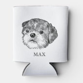 Shih Tzu Hond Gepersonaliseerde Hand Drawing Blikjeskoeler (Voorkant)