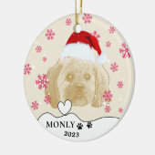 Shih Tzu Hond Gepersonaliseerde Hand Drawing Keramisch Ornament (Links)