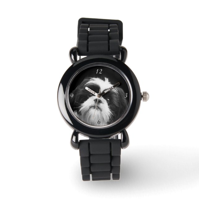 Shih Tzu Hond glitter polshorloge Horloge (Voorkant)