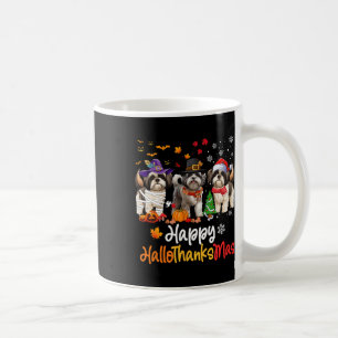 Shih Tzu Hond Halloween Kerstfeest Happy HalloThan Koffiemok