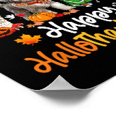 Shih Tzu Hond Halloween Kerstfeest Happy HalloThan Poster (Hoek)