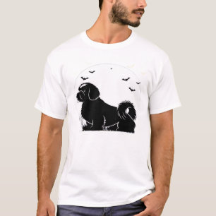 Shih Tzu Hond ? Halloween Maan Silhouet Klassieke T-shirt