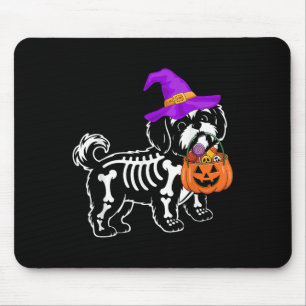 Shih Tzu Hond Halloween Soky Skelet Graai Of Behan Muismat
