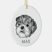 Shih Tzu Hond Handtekening Gepersonaliseerd Keramisch Ornament (Rechts)