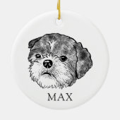 Shih Tzu Hond Handtekening Gepersonaliseerd Keramisch Ornament (Achterkant)