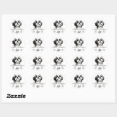 Shih Tzu Hond Handtekening Gepersonaliseerd Ronde Sticker (Vel)