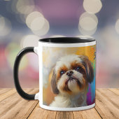 Shih Tzu hond impressionistische verf Mok
