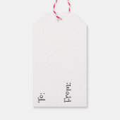 Shih Tzu Hond in Santa Hat Kerst Cadeaulabel (Achterkant)