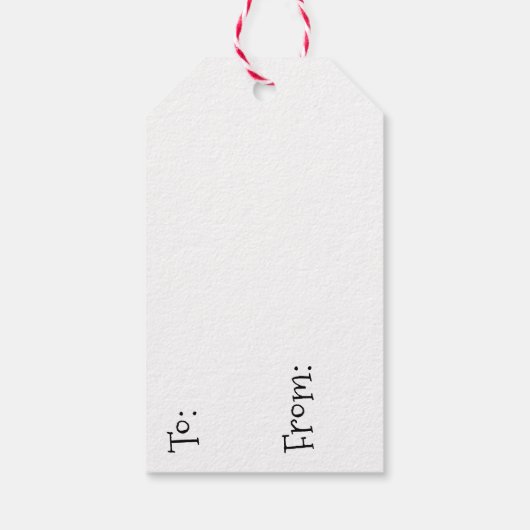 Shih Tzu Hond in Santa Hat Kerst Cadeaulabel (Achterkant)