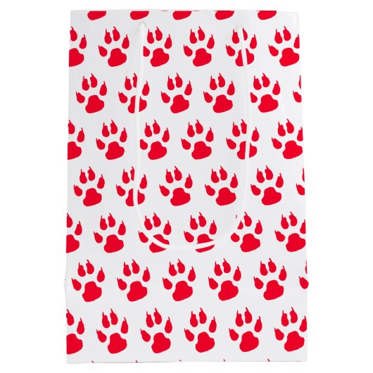 Shih Tzu Hond in Santa Hat Kerst Medium Cadeauzakje (Achterkant)