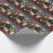 Shih Tzu Hond Kerstfeest Cadeaupapier (Hoek)