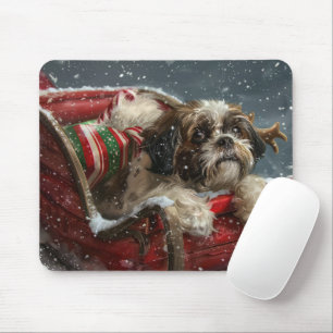 Shih Tzu Hond Kerstfeest Muismat