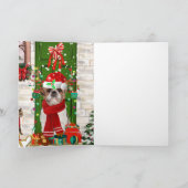 Shih Tzu Hond Kerstmis  Kaart (Binnen)