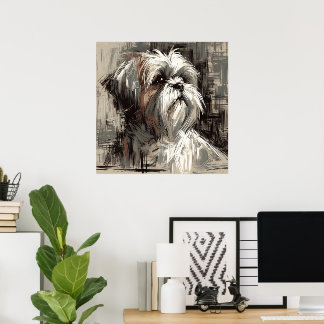 Shih Tzu Hond Kunst Poster