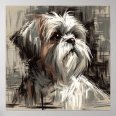Shih Tzu Hond Kunst Poster (Voorkant)