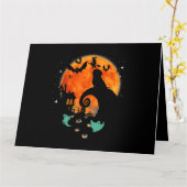 Shih Tzu Hond Maan Griezige Pompoen Halloween Kost Kaart (Gele Bloem)