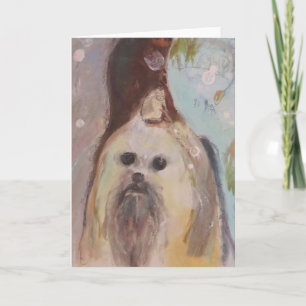 Shih Tzu Hond Maureen Girard Huisdier Trouw Liefde Kaart