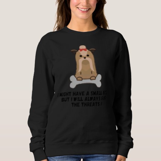 Shih Tzu hond met een slogan Trui (Voorkant)