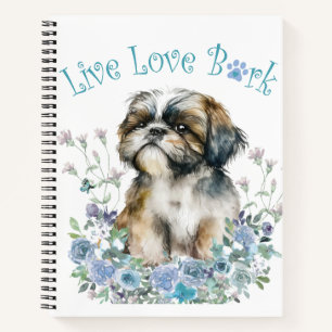Shih Tzu Hond Moeder Bloemstuk Notitieboek