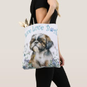Shih Tzu Hond Moeder Bloemstuk Tote Bag (Dichtbij)