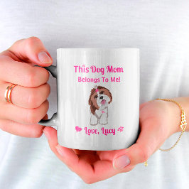 Shih Tzu-hond Moeder hoort bij mij Roze poten & ha Koffiemok