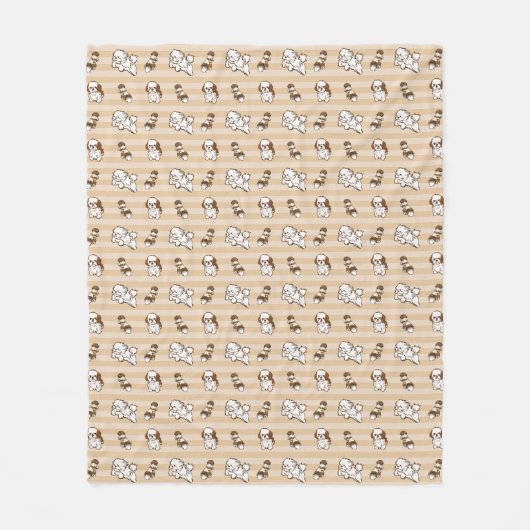 shih tzu hond patroon fleece deken (Voorkant)