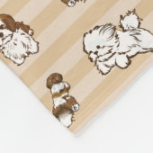 shih tzu hond patroon fleece deken (Hoek)