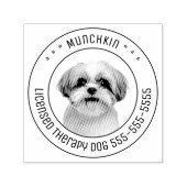 Shih Tzu Hond Pet Foto Rond Zelfinktende Stempel (Design)