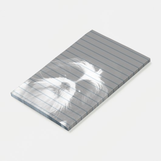 Shih Tzu-hond postt 4X6-pad Post-it® Notes (Schuin)