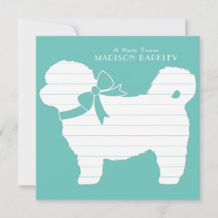 Shih Tzu Hond Puppy Teddybeer Kort Haar Bedankkaart