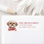 Shih Tzu-hond retouradreslabels Etiket (Insitu)