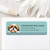 Shih Tzu-hond retouradreslabels Etiket (Insitu)
