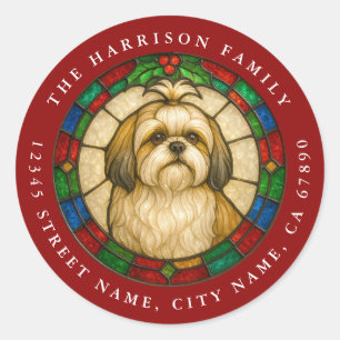 Shih Tzu-hond Ronde Stickers