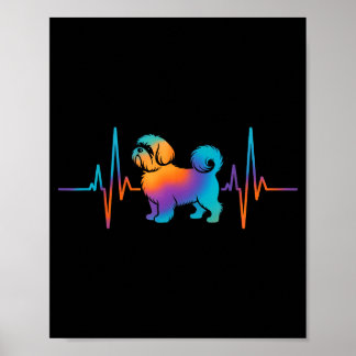 Shih tzu hond shihtzu hond hartslag shitzhu grappi poster