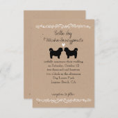 Shih Tzu Hond Silhouetten Huwelijksuitnodiging Kaart (Voorkant / Achterkant)