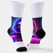 Shih Tzu hond speelt piano Sokken (Gebogen)