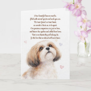  Shih Tzu-hond sympathie verlies rouwbeklag Kaart