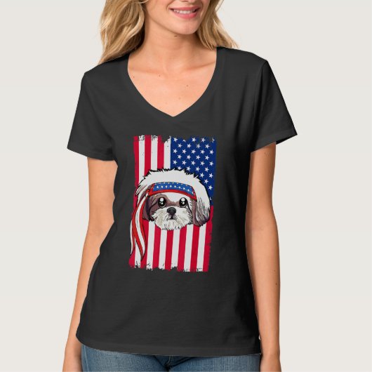 Shih Tzu Hond T-shirt (Voorkant)