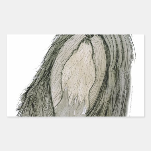 Shih Tzu hond, tony fernandes Rechthoekige Sticker (Voorkant)